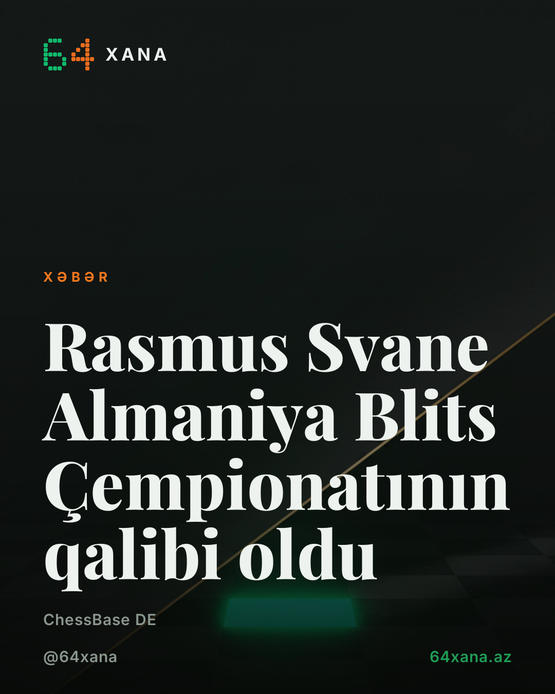 Rasmus Svane Almaniya Blits Çempionatının qalibi oldu