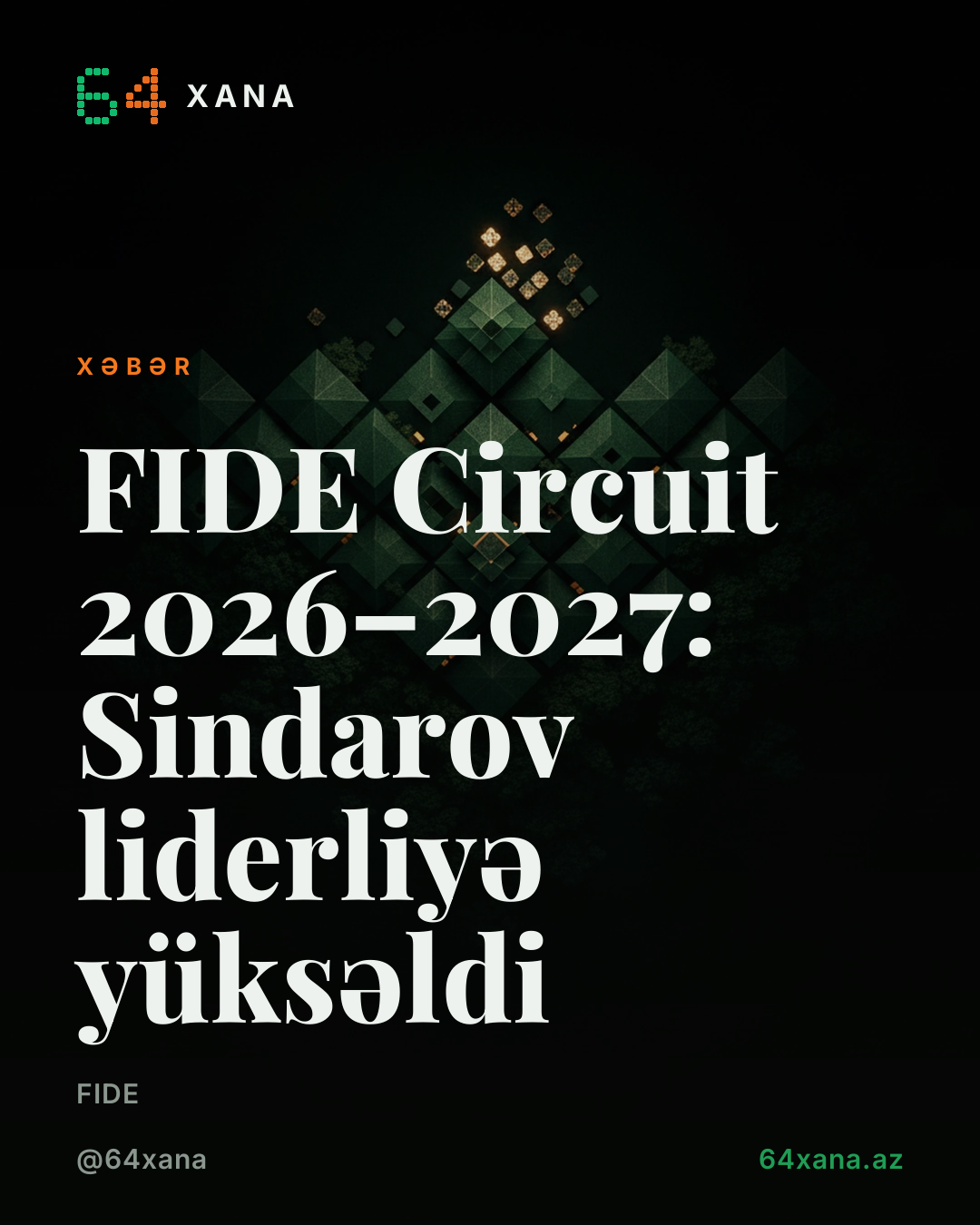 FIDE Circuit 2026–2027: Sindarov liderliyə yüksəldi