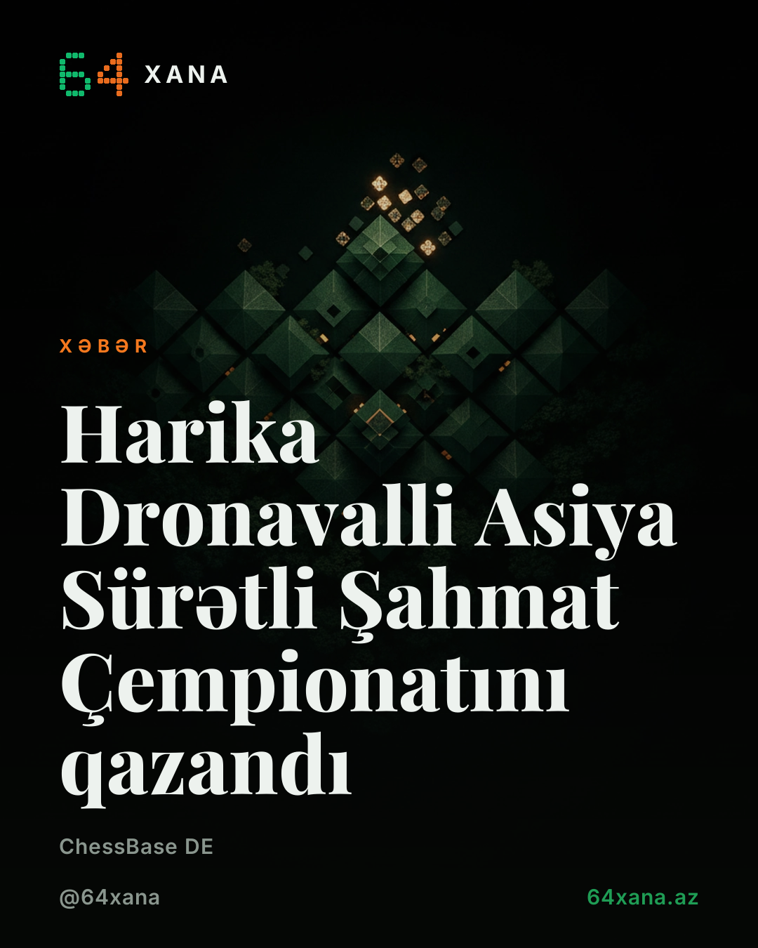 Harika Dronavalli Asiya Sürətli Şahmat Çempionatını qazandı