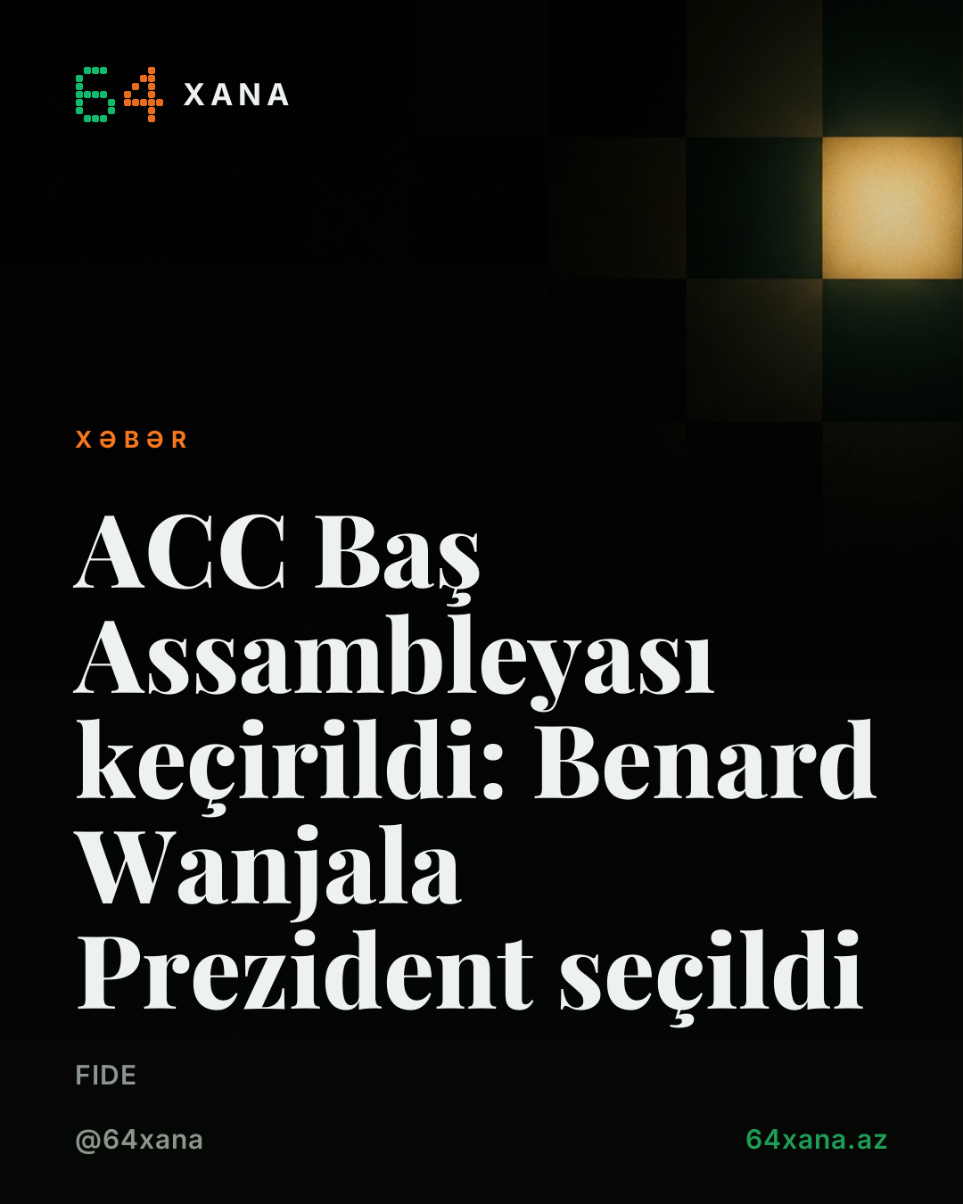 ACC Baş Assambleyası keçirildi: Benard Wanjala Prezident seçildi