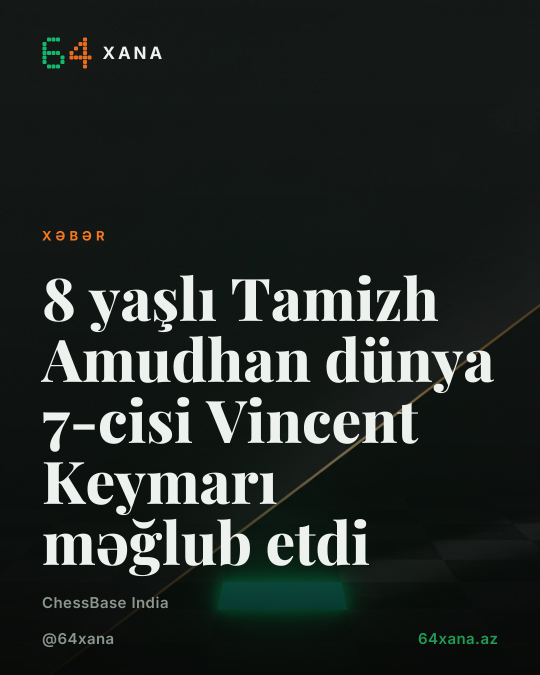 8 yaşlı Tamizh Amudhan dünya 7-cisi Vincent Keymarı məğlub etdi