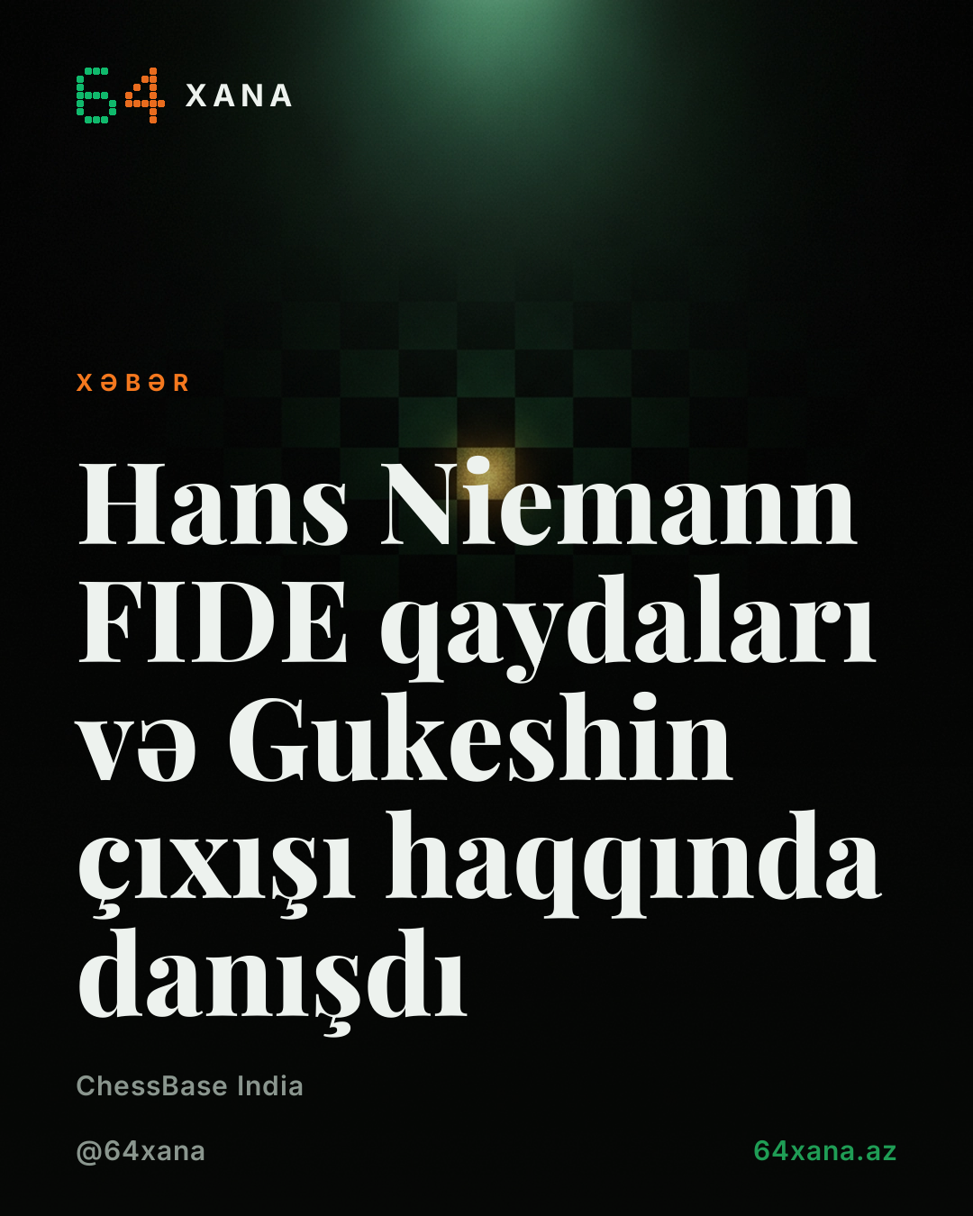 Hans Niemann FIDE qaydaları və Gukeshin çıxışı haqqında danışdı