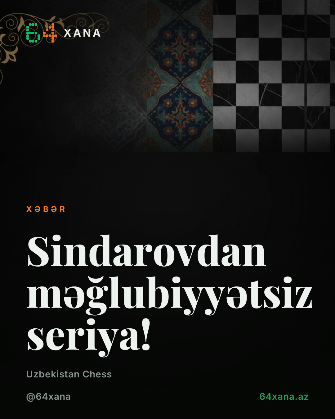 Sindarovdan məğlubiyyətsiz seriya!