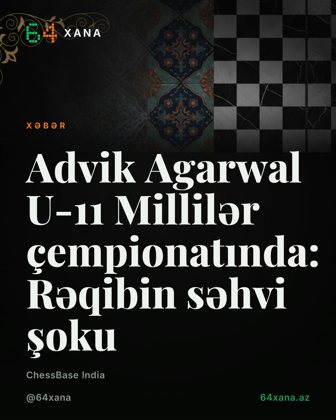 Advik Agarwal U-11 Millilər çempionatında: Rəqibin səhvi şoku