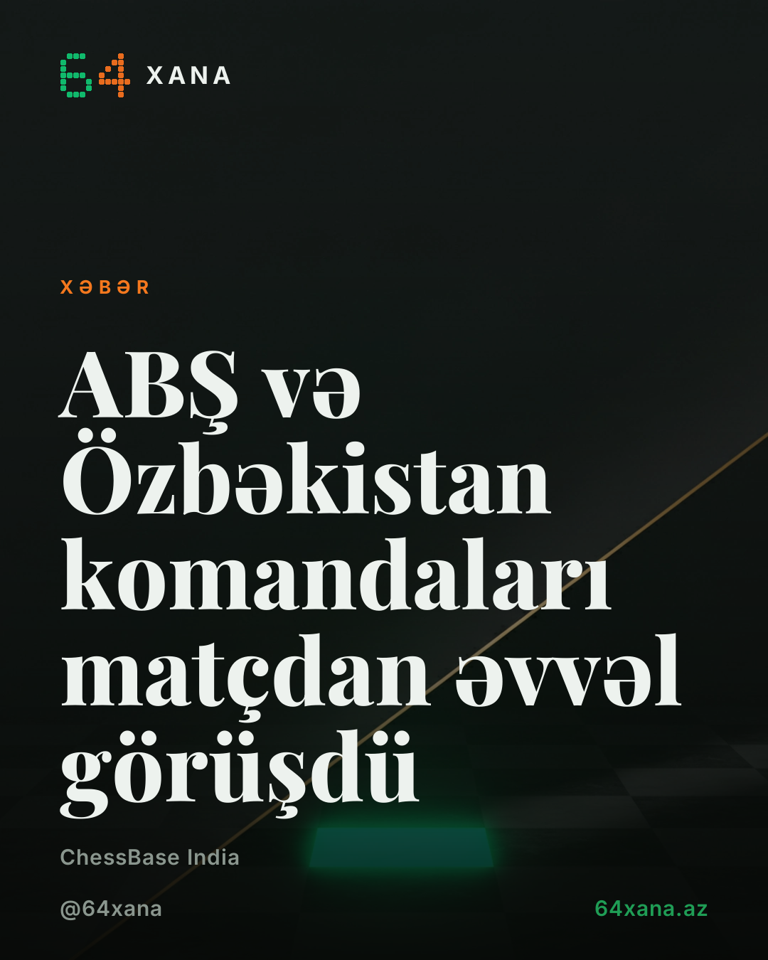 ABŞ və Özbəkistan komandaları matçdan əvvəl görüşdü