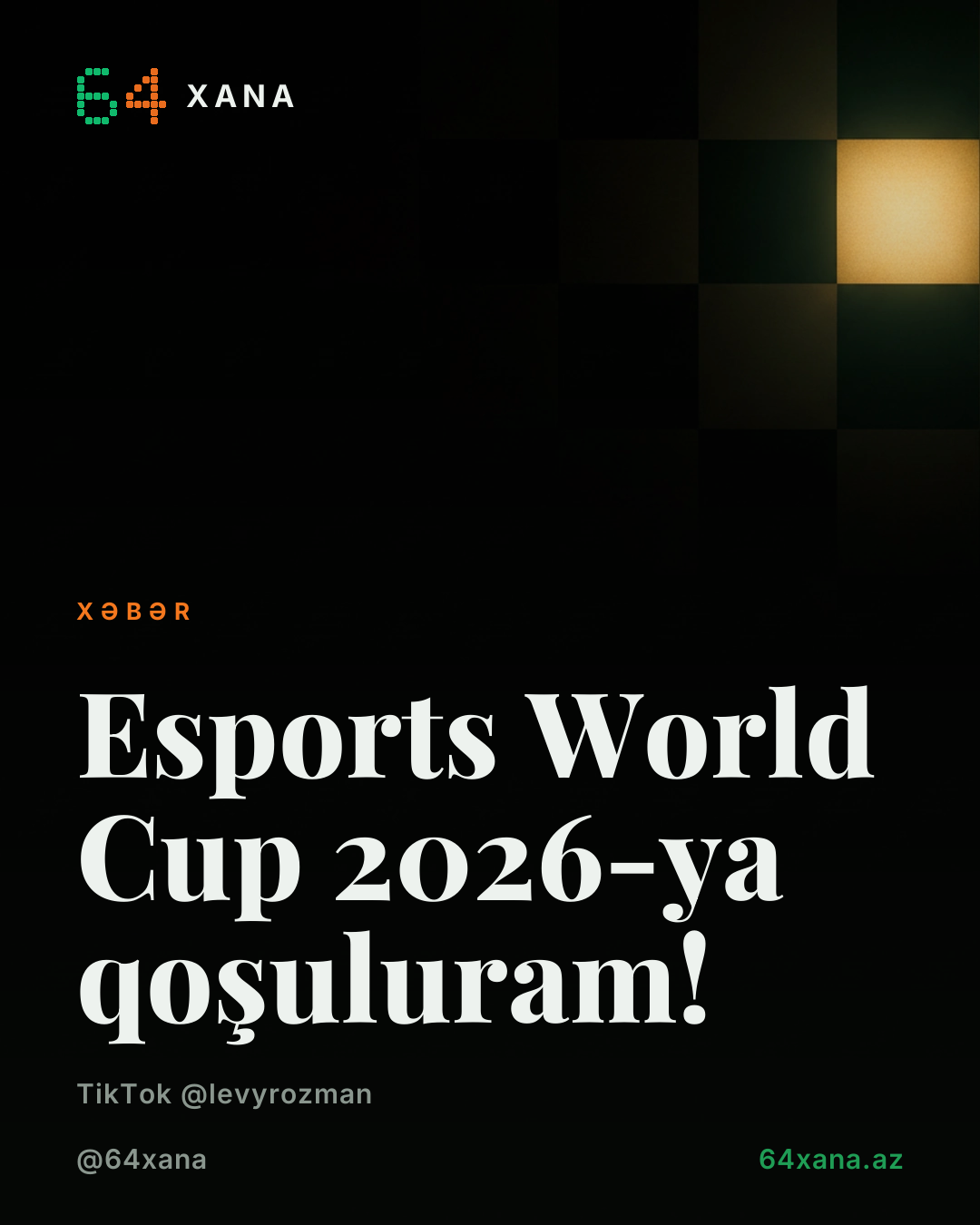 Esports World Cup 2026-ya qoşuluram!
