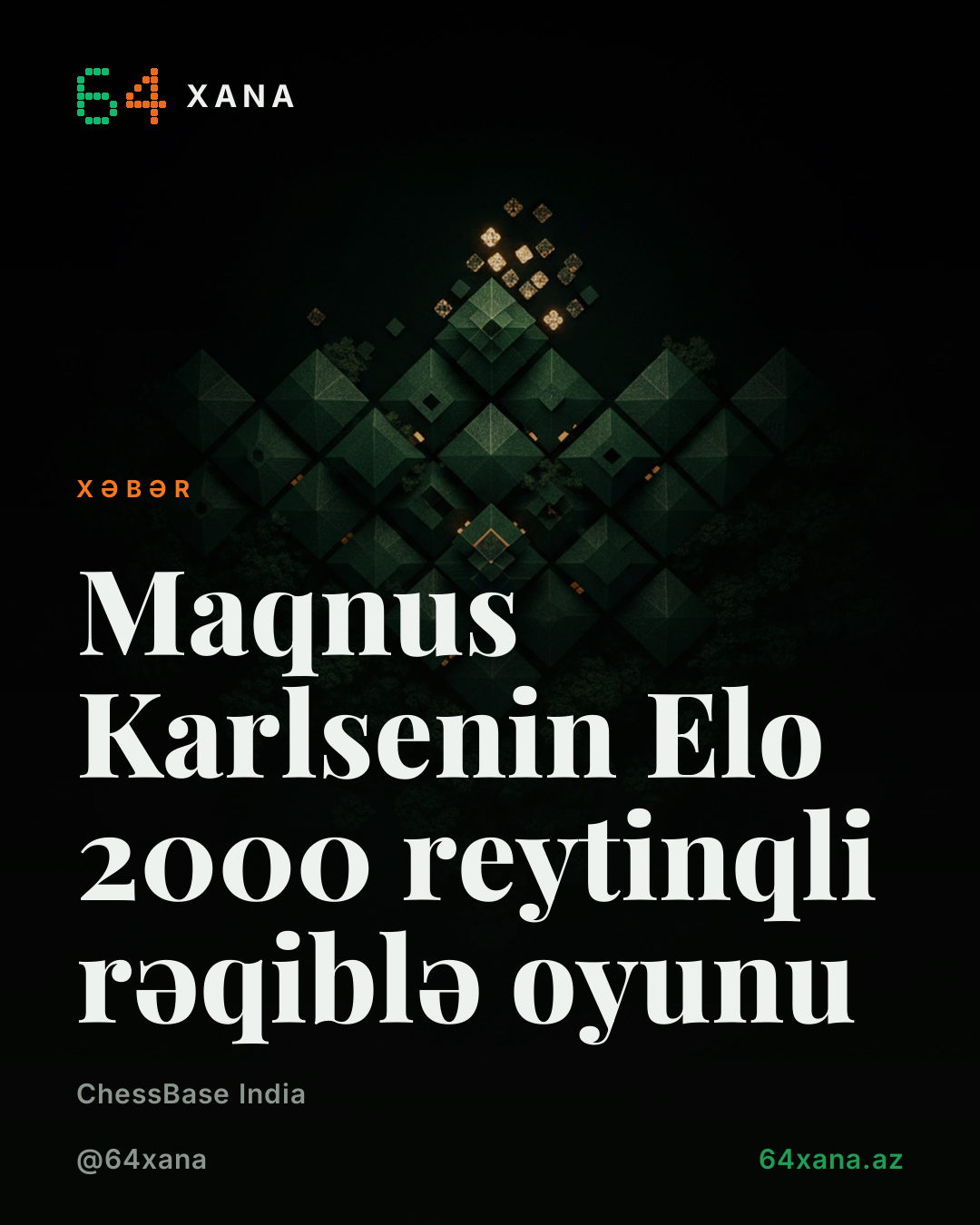 Maqnus Karlsenin Elo 2000 reytinqli rəqiblə oyunu