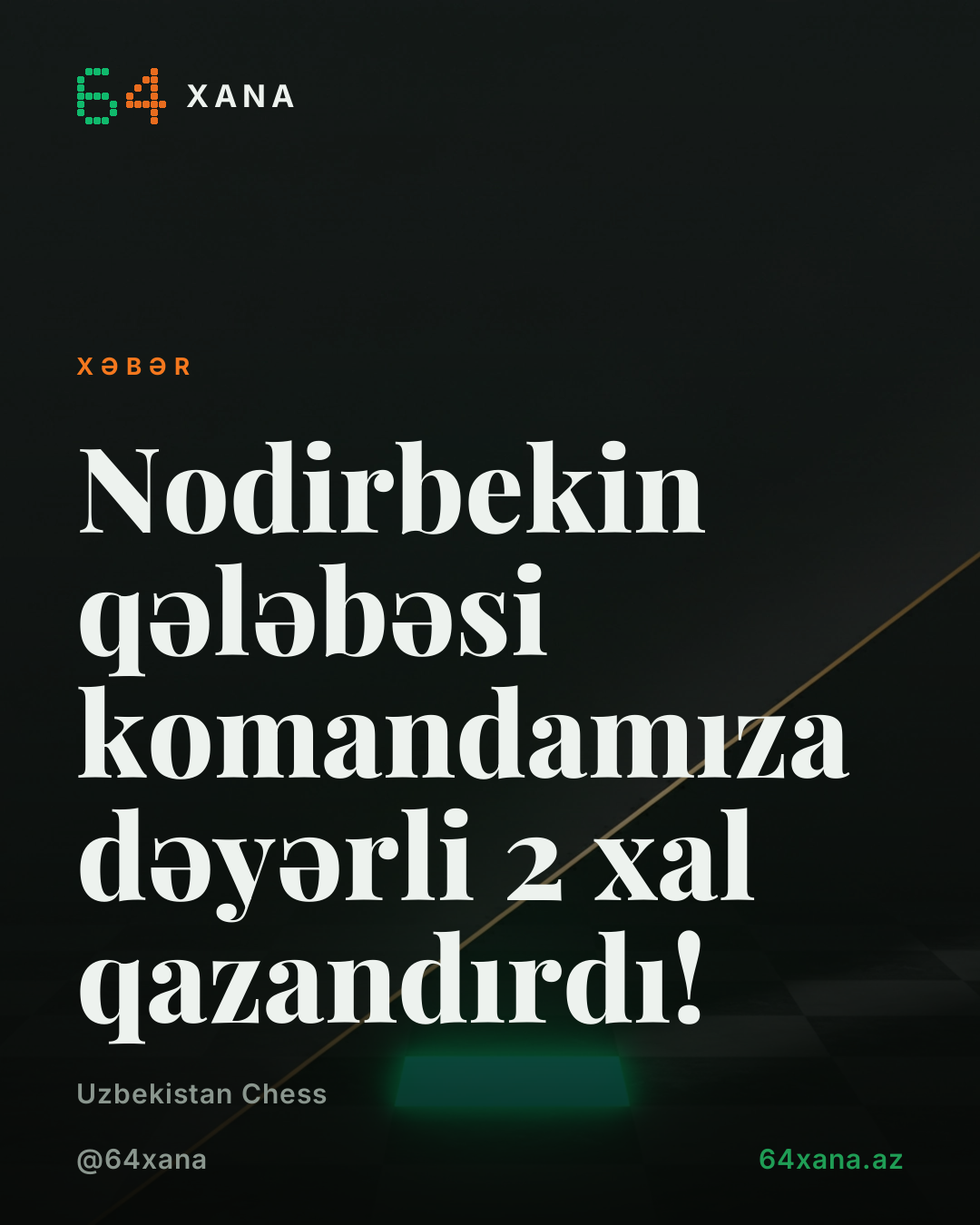 Nodirbekin qələbəsi komandamıza dəyərli 2 xal qazandırdı!