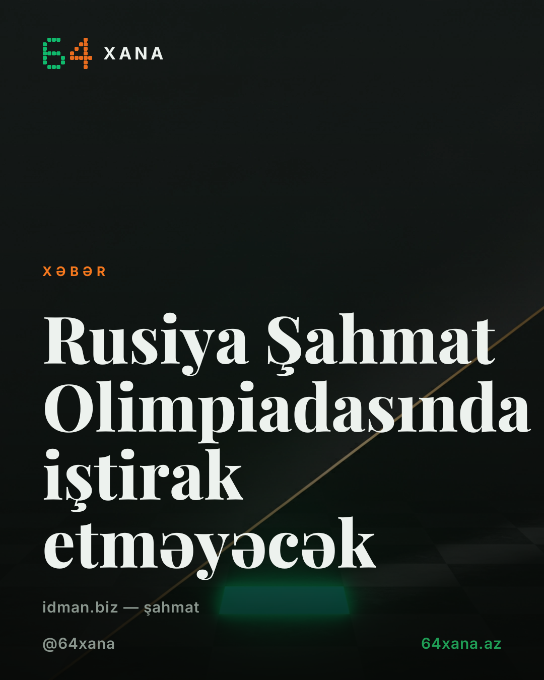 Rusiya Şahmat Olimpiadasında iştirak etməyəcək