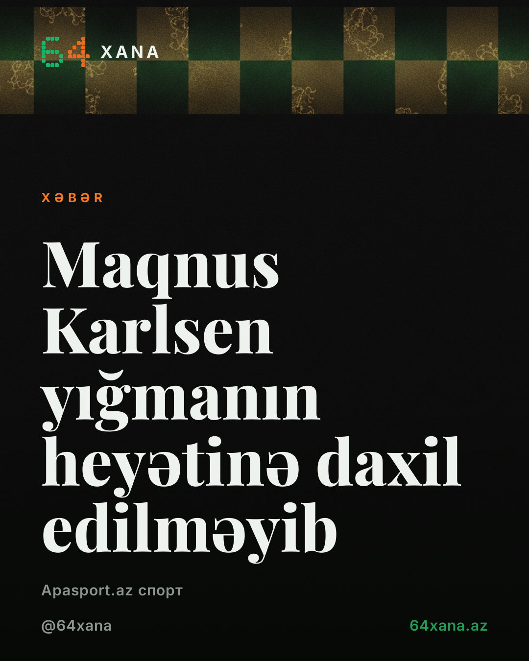 Maqnus Karlsen yığmanın heyətinə daxil edilməyib