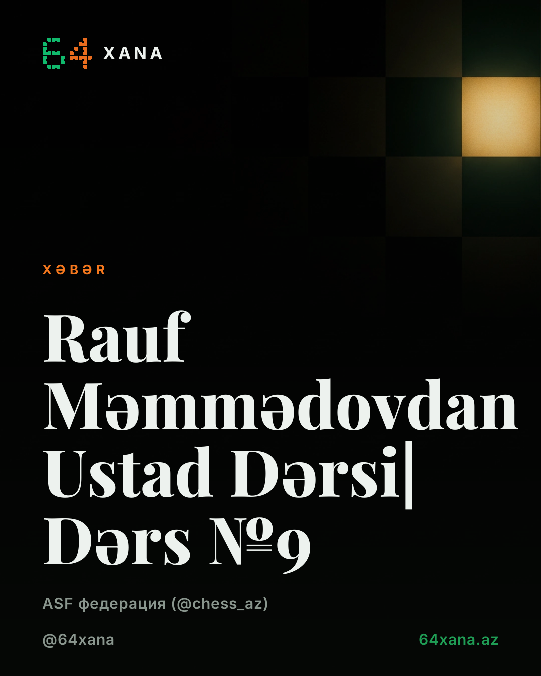 Rauf Məmmədovdan Ustad Dərsi| Dərs №9