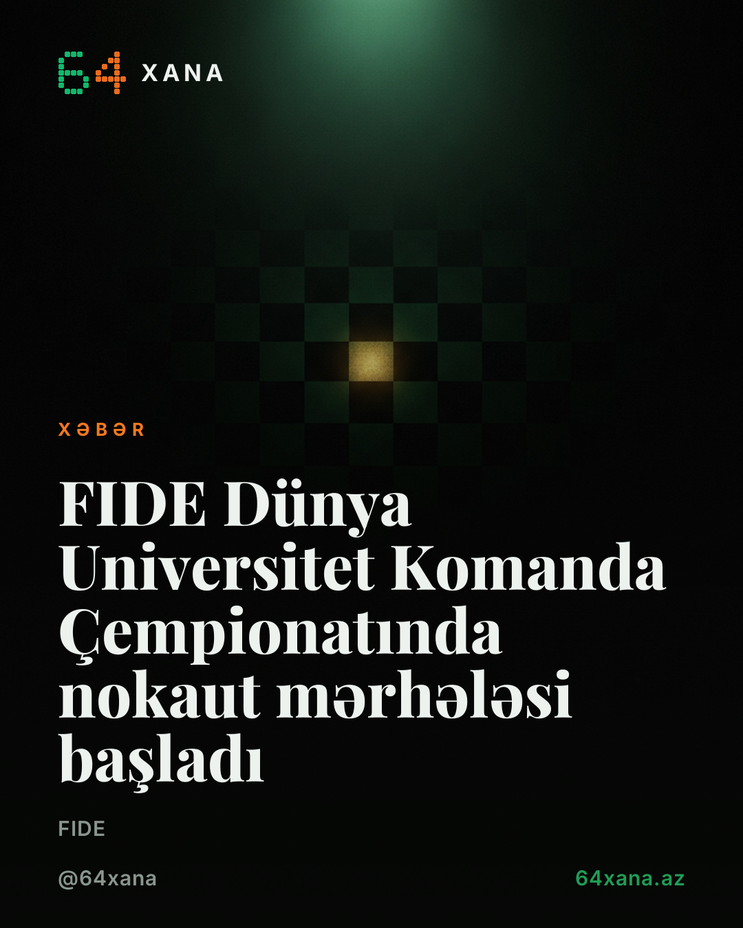 FIDE Dünya Universitet Komanda Çempionatında nokaut mərhələsi başladı