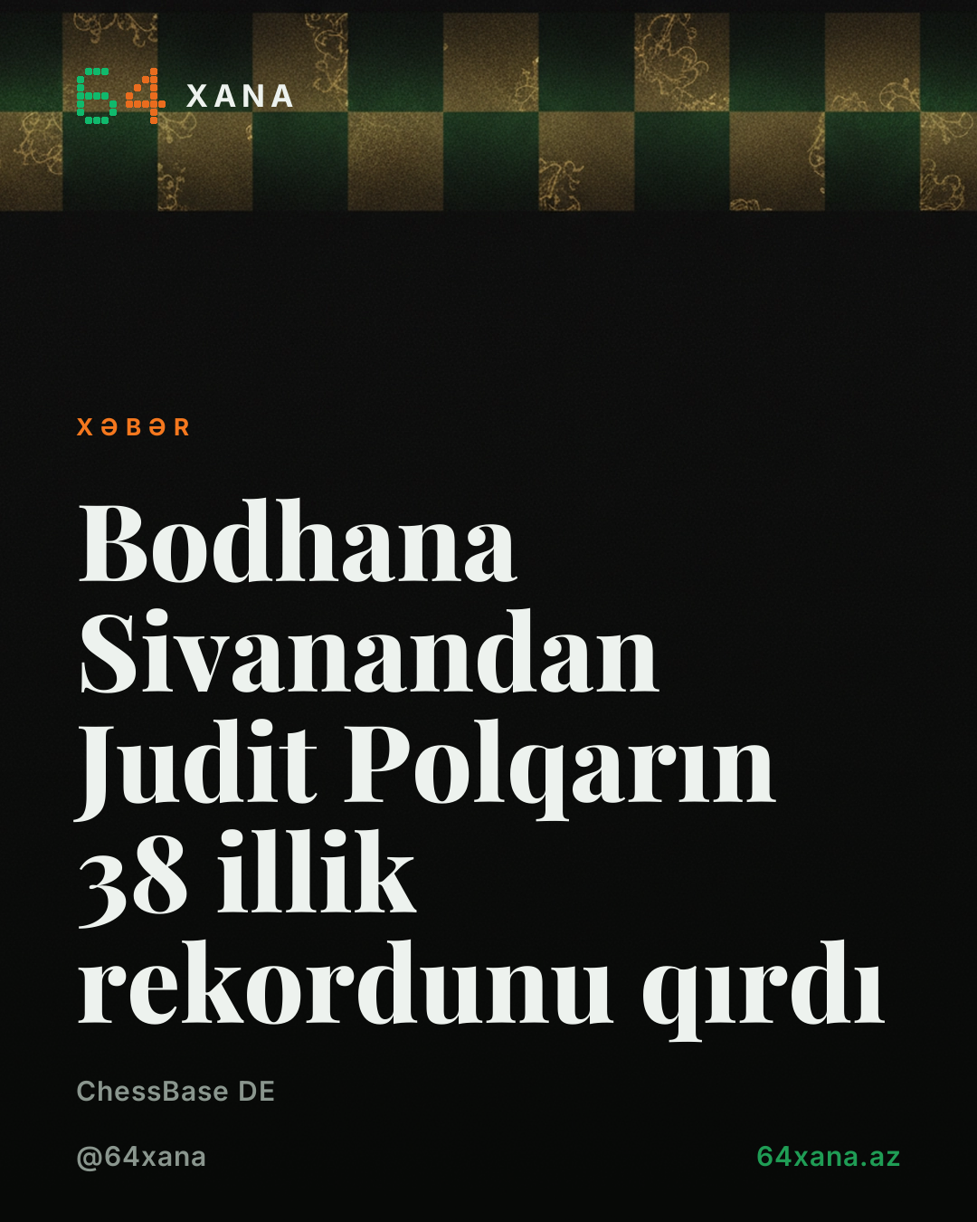 Bodhana Sivanandan Judit Polqarın 38 illik rekordunu qırdı