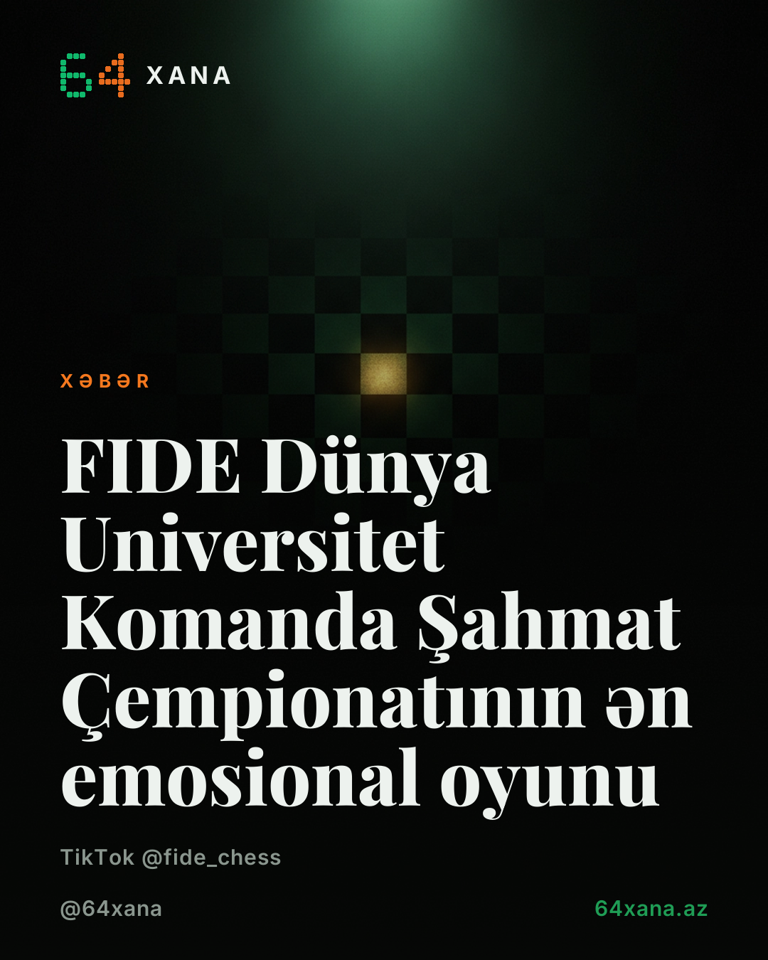 FIDE Dünya Universitet Komanda Şahmat Çempionatının ən emosional oyunu