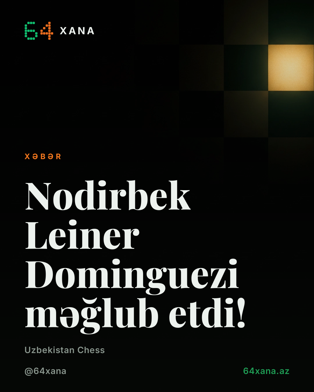Nodirbek Leiner Dominguezi məğlub etdi!