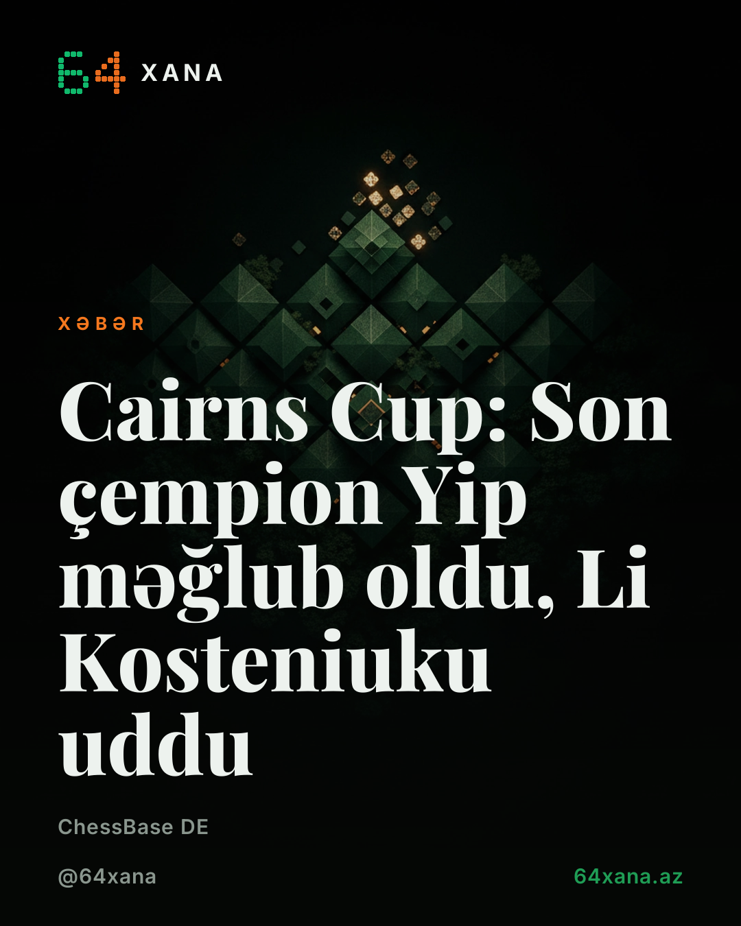 Cairns Cup: Son çempion Yip məğlub oldu, Li Kosteniuku uddu