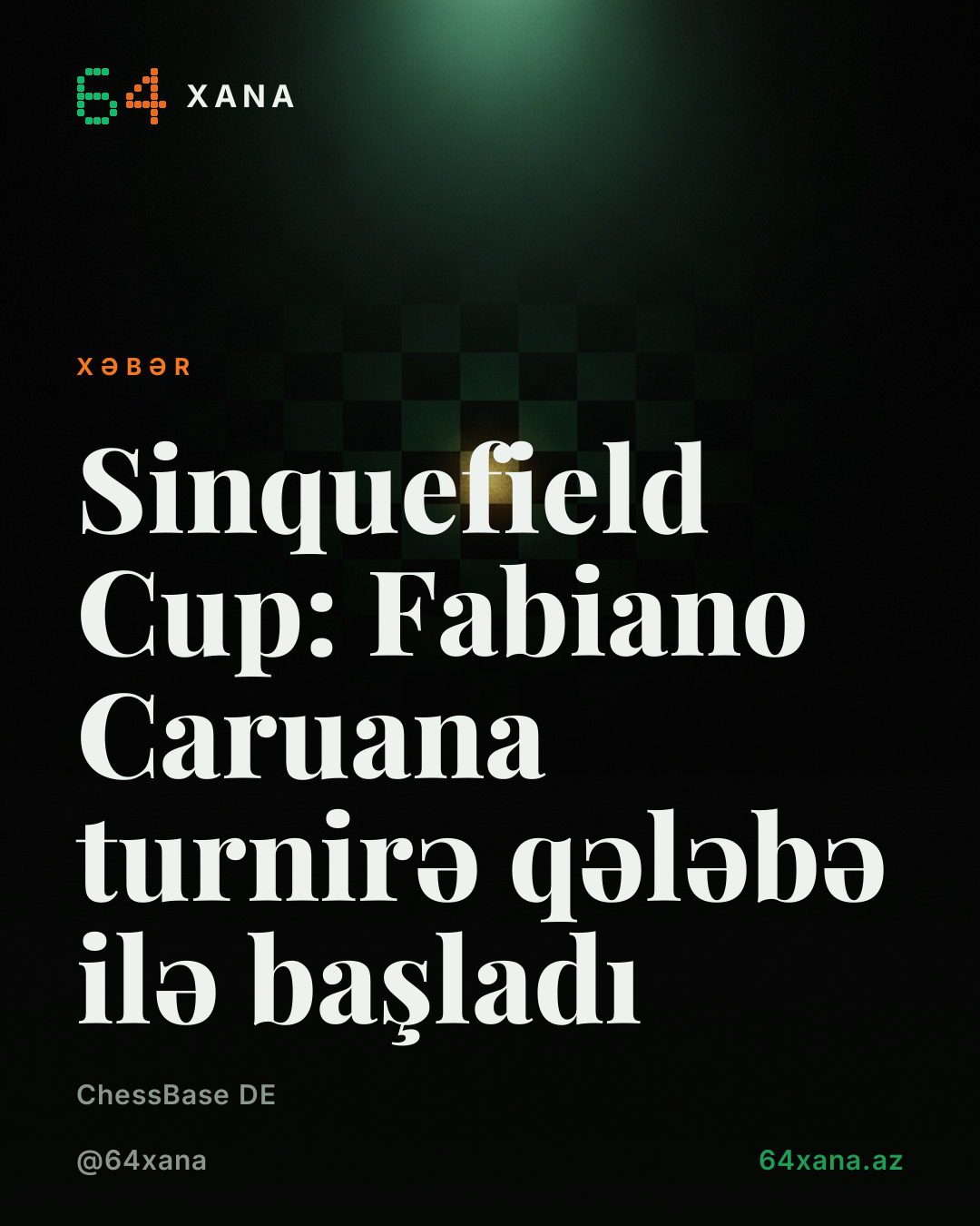 Sinquefield Cup: Fabiano Caruana turnirə qələbə ilə başladı
