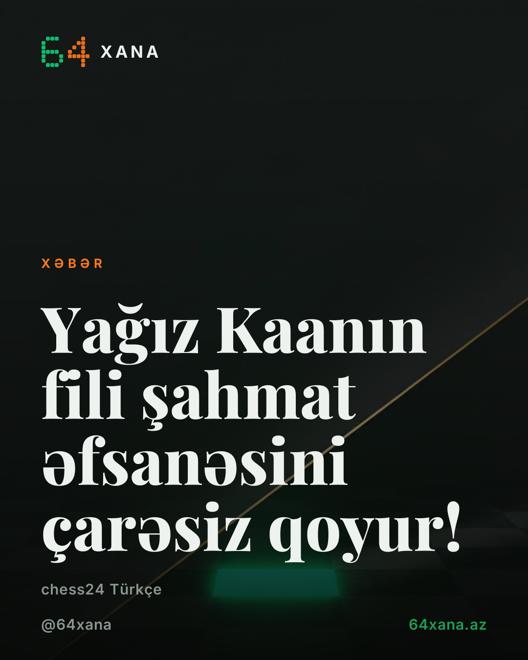 Yağız Kaanın fili şahmat əfsanəsini çarəsiz qoyur!