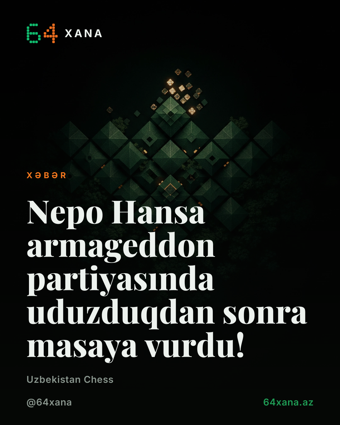 Nepo Hansa armageddon partiyasında uduzduqdan sonra masaya vurdu!