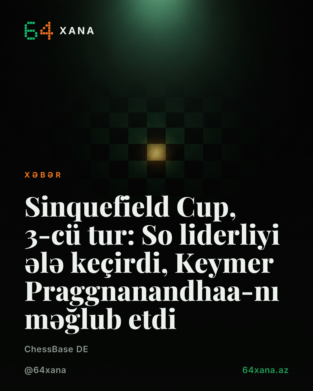Sinquefield Cup, 3-cü tur: So liderliyi ələ keçirdi, Keymer Praggnanandhaa-nı məğlub etdi