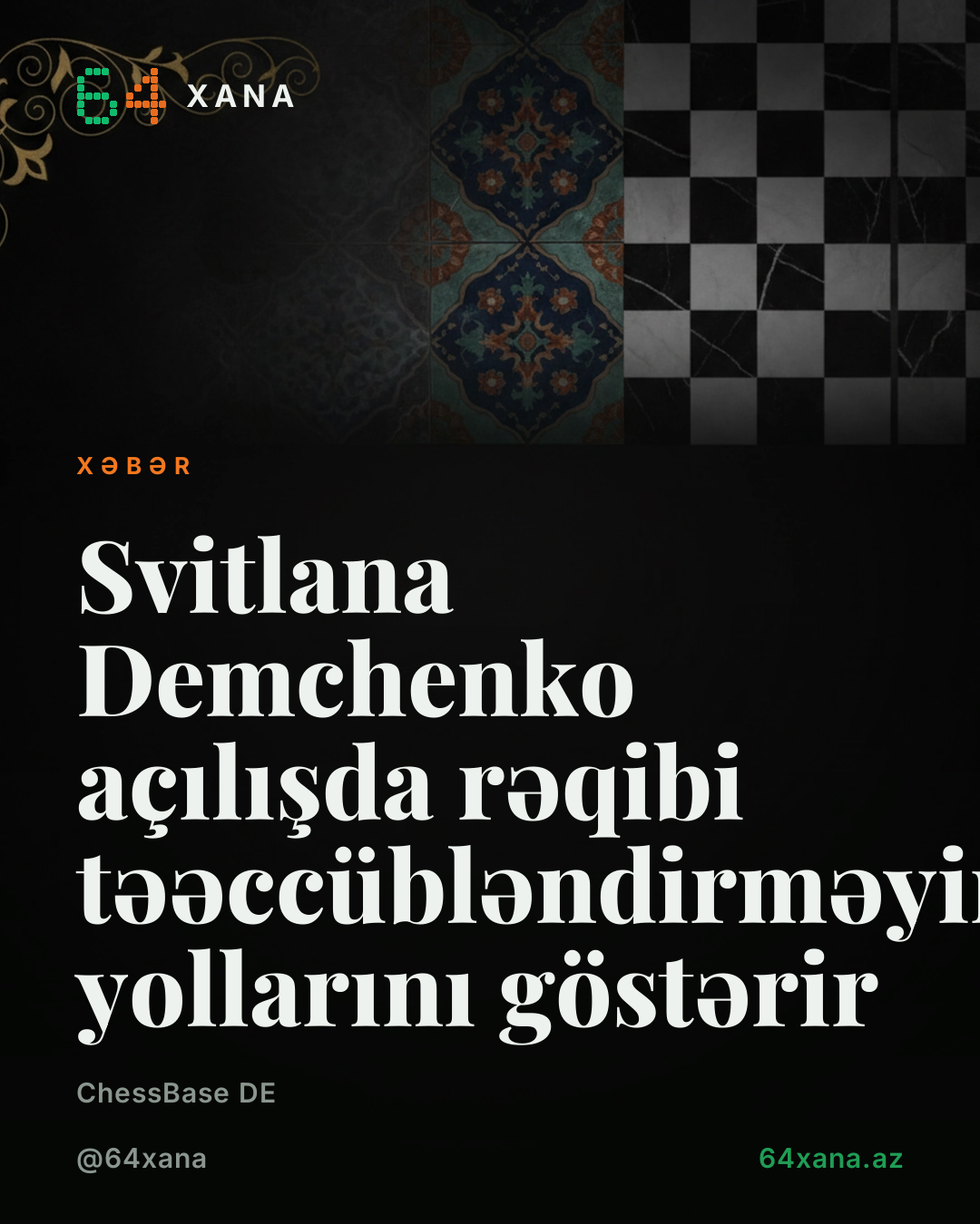 Svitlana Demchenko açılışda rəqibi təəccübləndirməyin yollarını göstərir