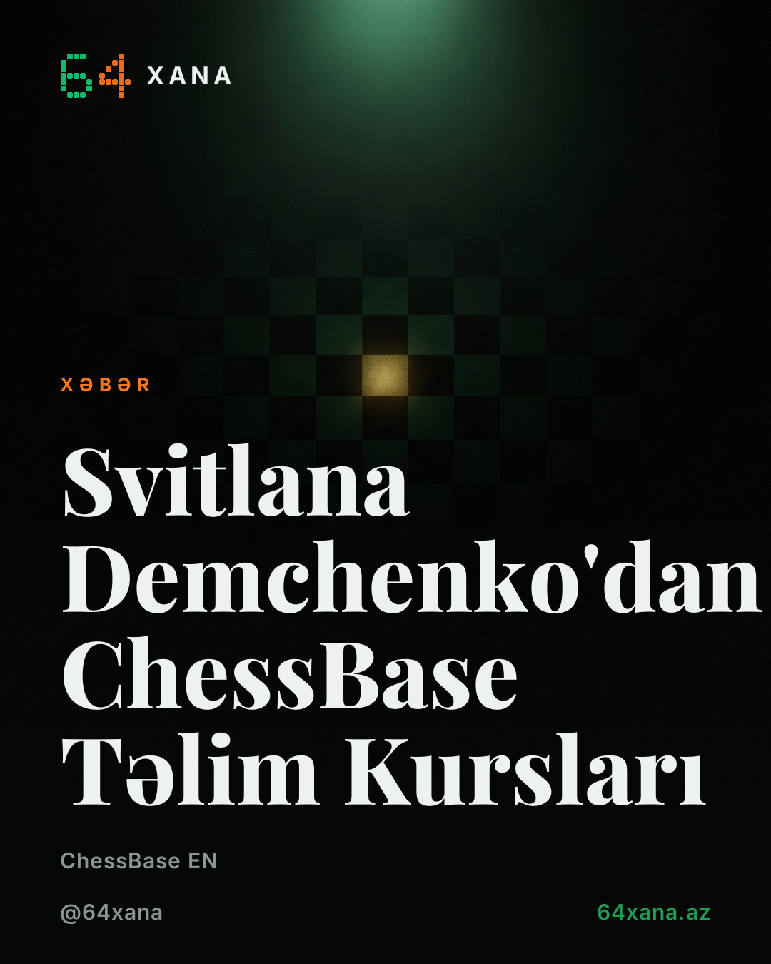 Svitlana Demchenko'dan ChessBase Təlim Kursları