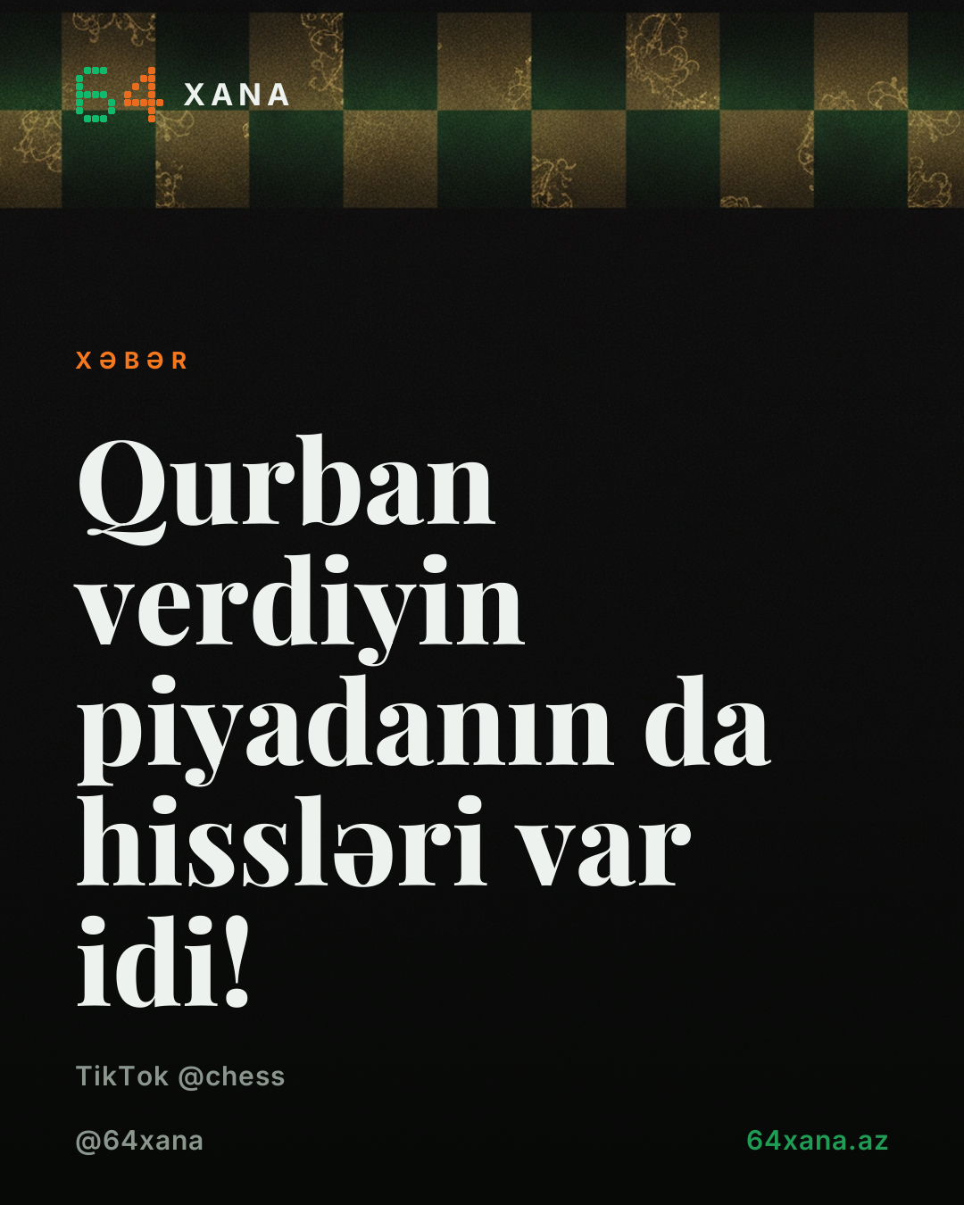 Qurban verdiyin piyadanın da hissləri var idi!