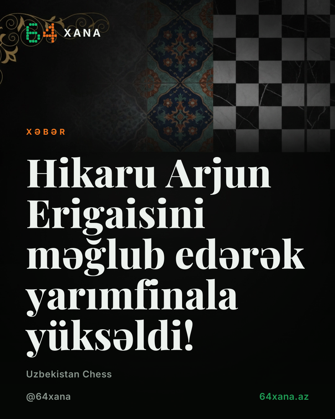 Hikaru Arjun Erigaisini məğlub edərək yarımfinala yüksəldi!