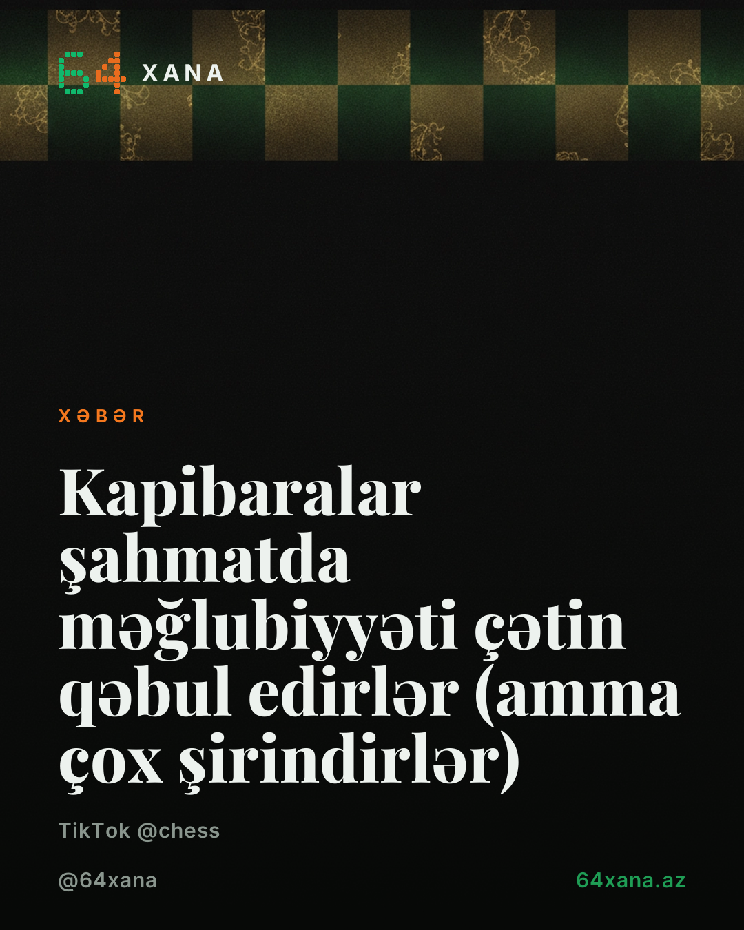 Kapibaralar şahmatda məğlubiyyəti çətin qəbul edirlər (amma çox şirindirlər)