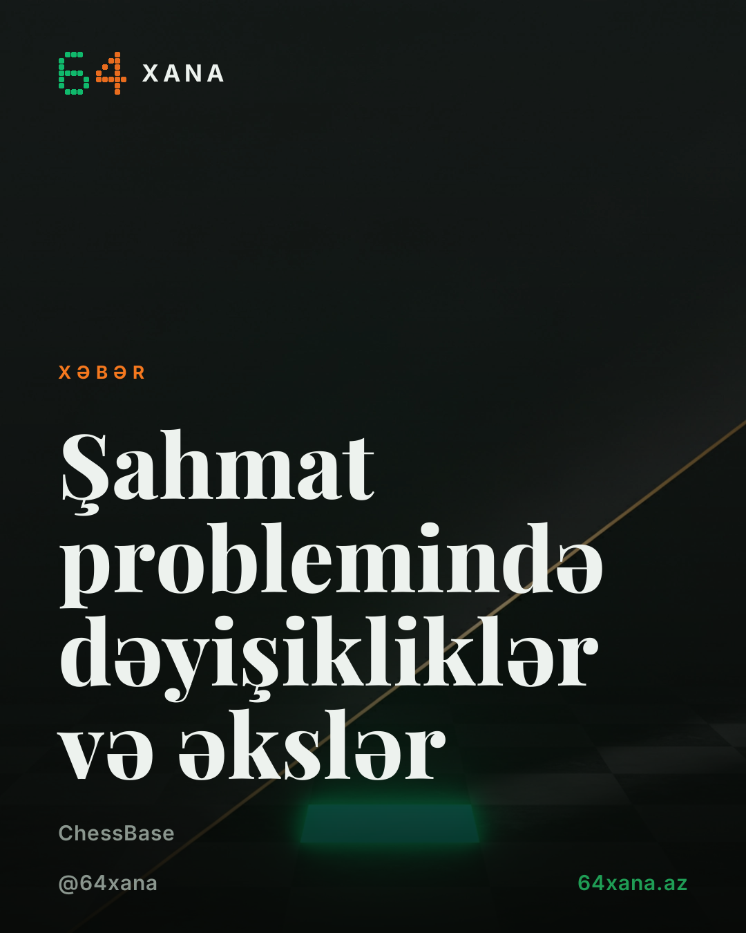 Şahmat problemində dəyişikliklər və əkslər