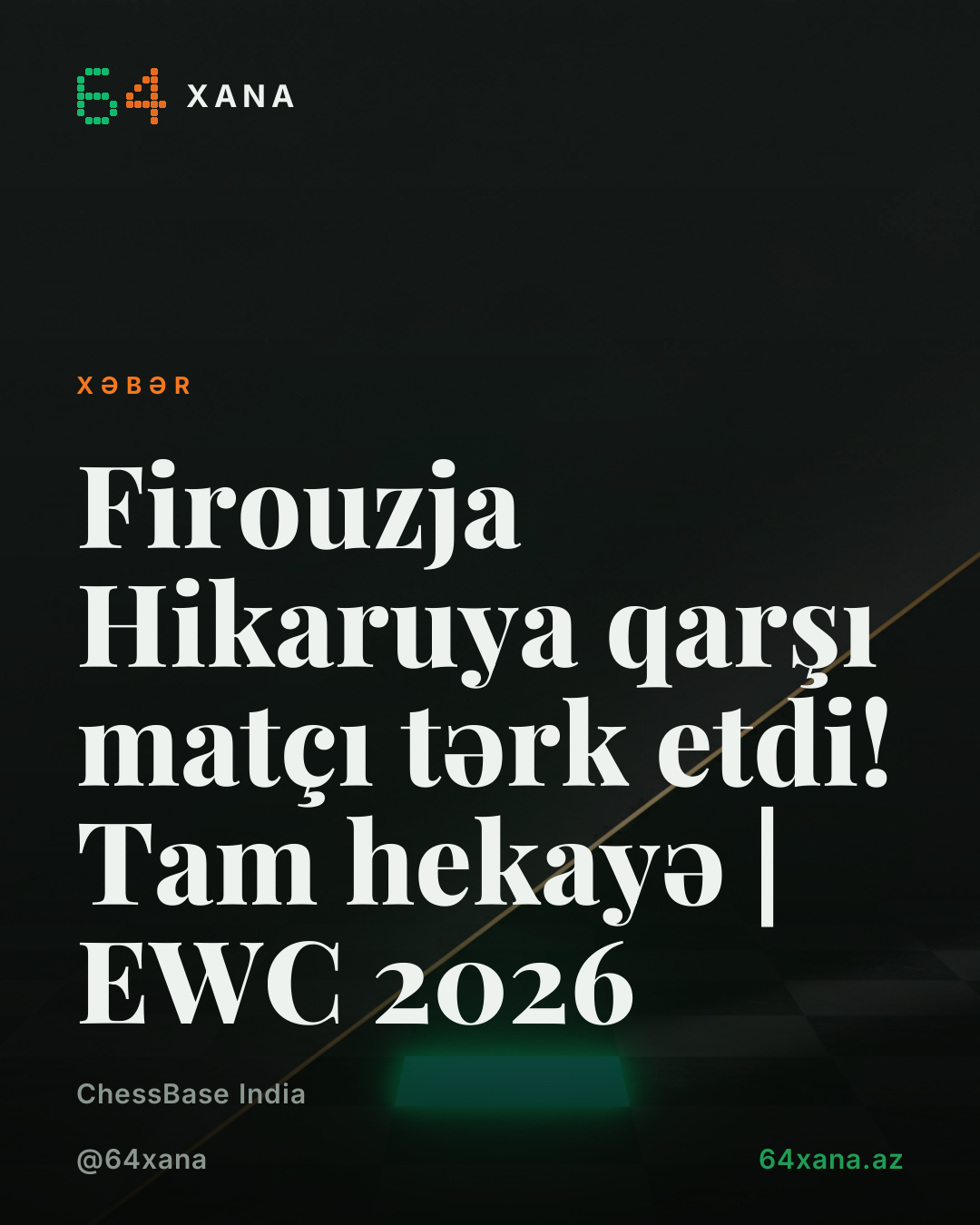 Firouzja Hikaruya qarşı matçı tərk etdi! Tam hekayə | EWC 2026