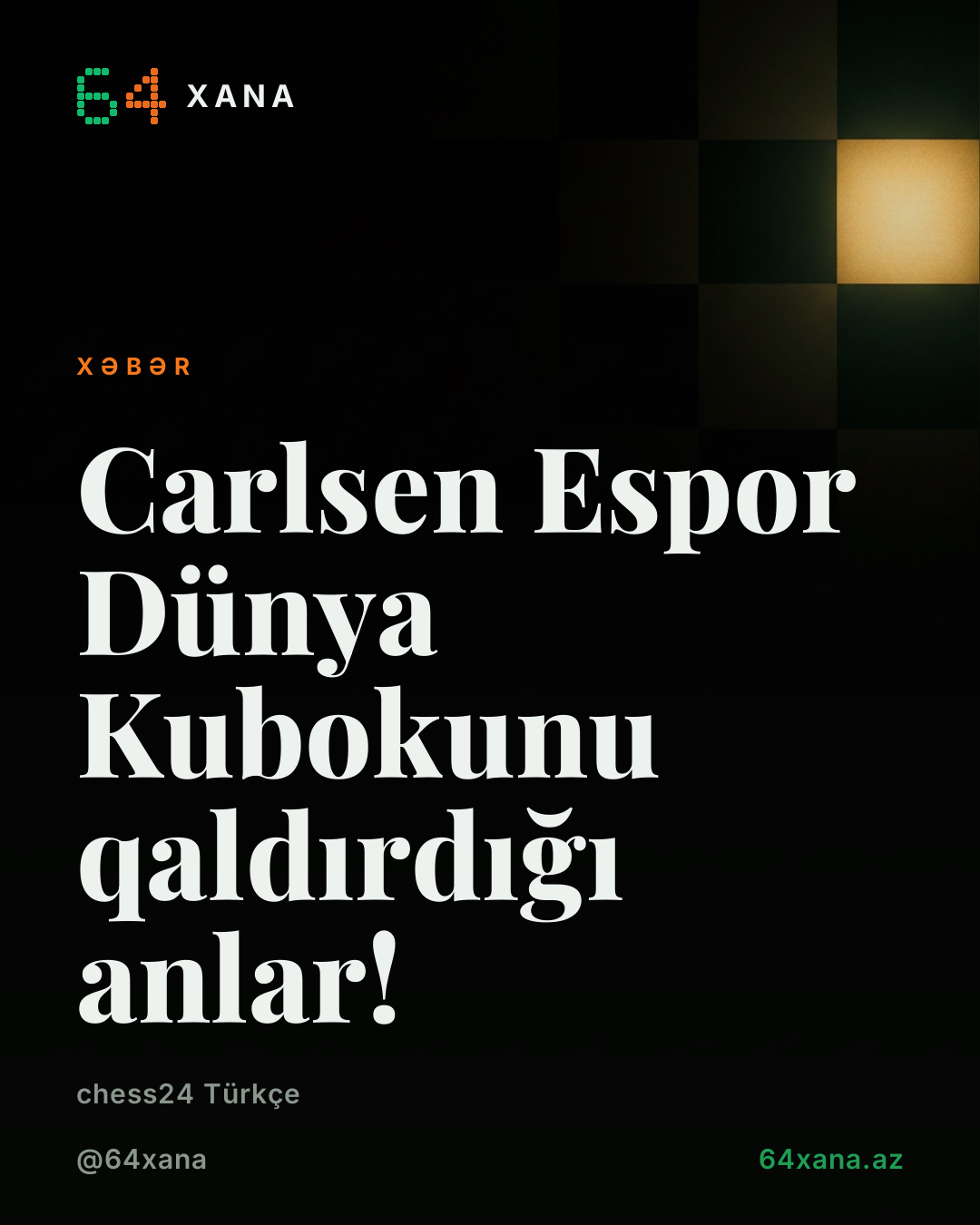 Carlsen Espor Dünya Kubokunu qaldırdığı anlar!