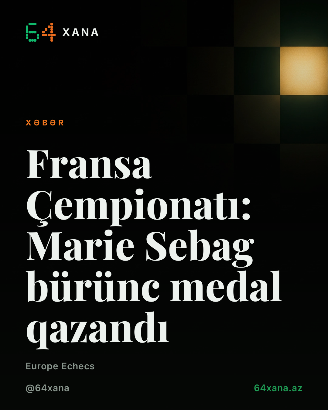 Fransa Çempionatı: Marie Sebag bürünc medal qazandı