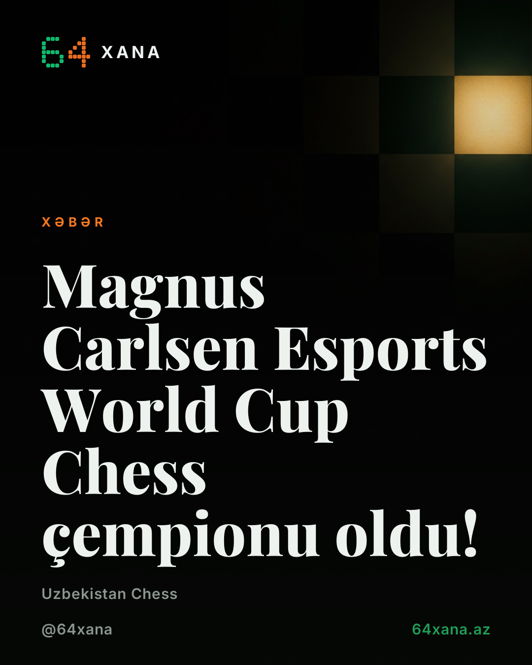 Magnus Carlsen Esports World Cup Chess çempionu oldu!