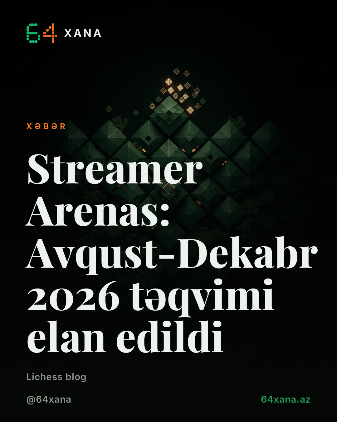 Streamer Arenas: Avqust-Dekabr 2026 təqvimi elan edildi