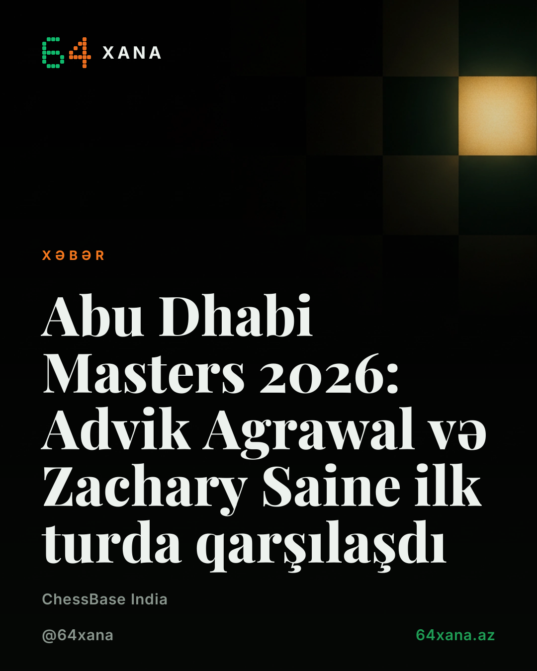Abu Dhabi Masters 2026: Advik Agrawal və Zachary Saine ilk turda qarşılaşdı