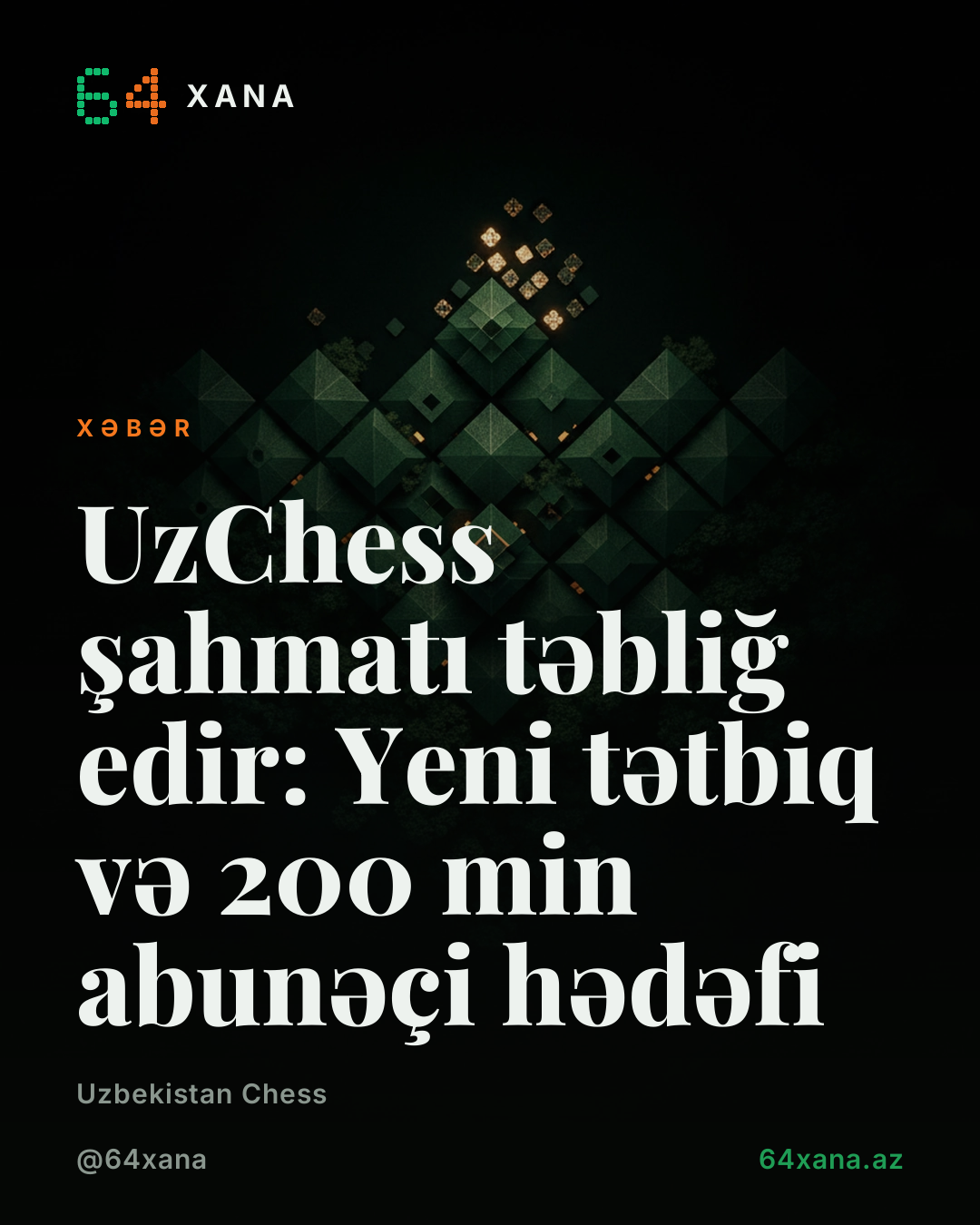 UzChess şahmatı təbliğ edir: Yeni tətbiq və 200 min abunəçi hədəfi