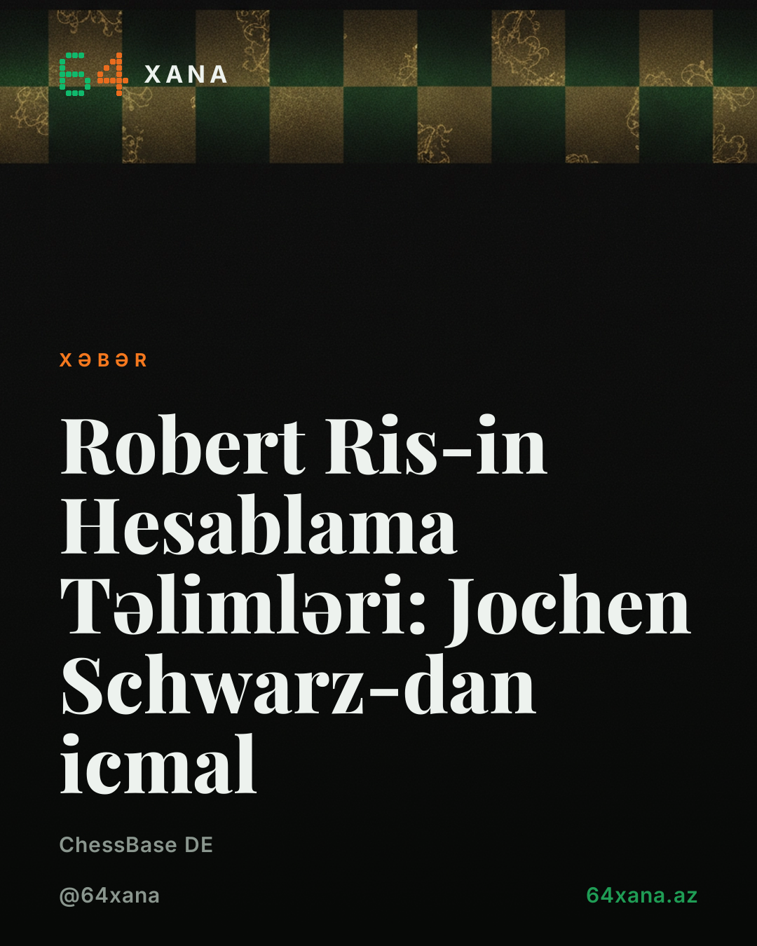 Robert Ris-in Hesablama Təlimləri: Jochen Schwarz-dan icmal