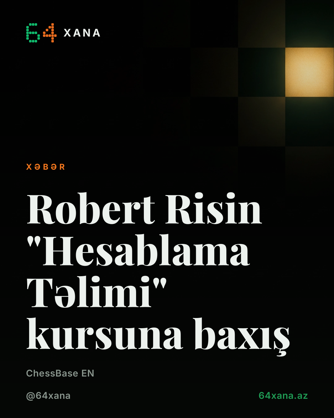 Robert Risin "Hesablama Təlimi" kursuna baxış
