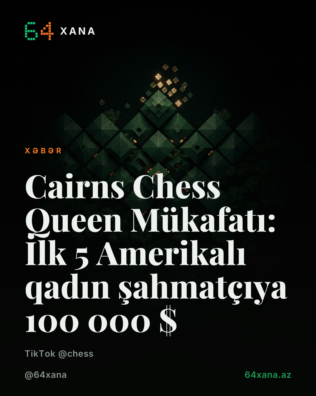 Cairns Chess Queen Mükafatı: İlk 5 Amerikalı qadın şahmatçıya 100 000 $