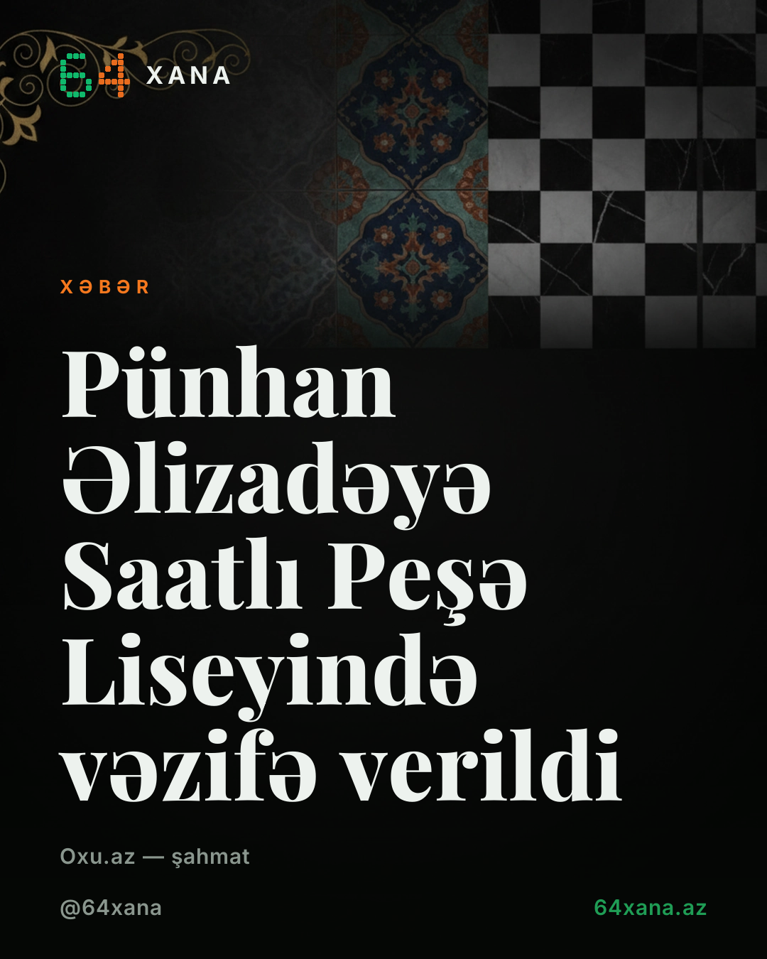 Pünhan Əlizadəyə Saatlı Peşə Liseyində vəzifə verildi