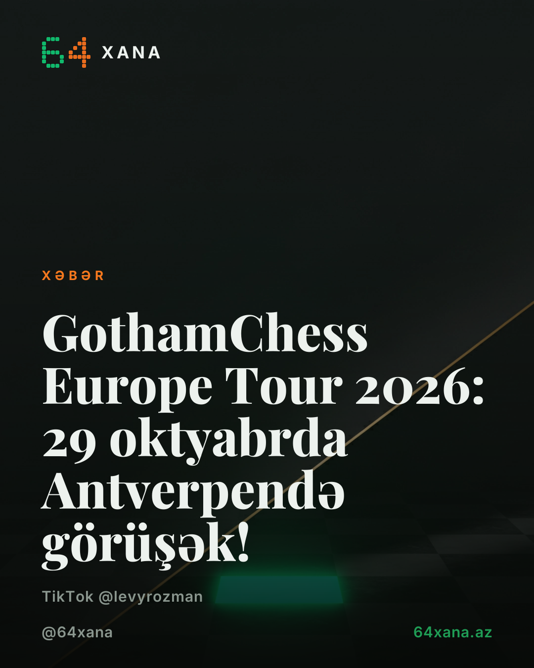 GothamChess Europe Tour 2026: 29 oktyabrda Antverpendə görüşək!
