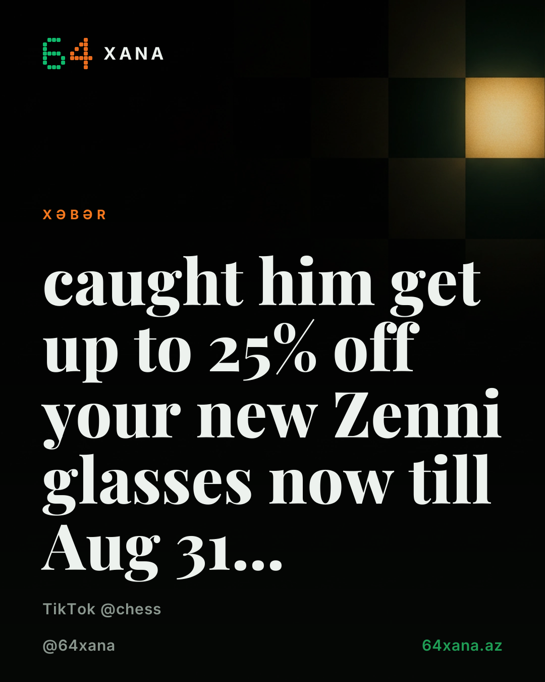 Zenni eynəklərinə 25% endirim: Avqustun 31-dək