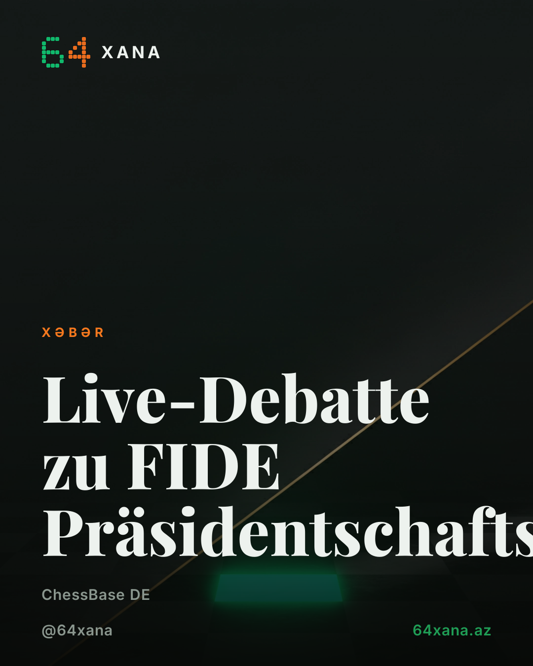 FIDE Prezident seçişliyinə canlı debat: 9. September. Jan Henric Buettner, Timur Turlov və Wadim Rosenstein iştirak edəcək. Moderator GM Maurice Ashley mərasimləri moderator edəcək.