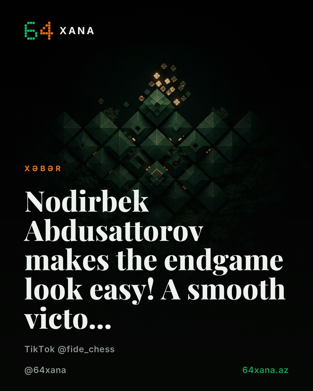 🇺🇿🔥 Nodirbek Abdusattorov makes the endgame look easy! A smooth victo...
