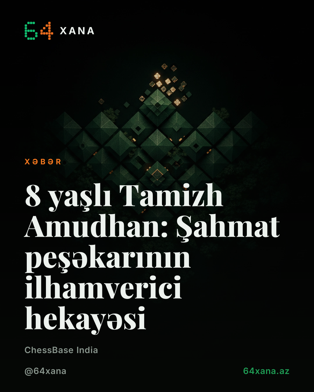 8 yaşlı Tamizh Amudhan: Şahmat peşəkarının ilhamverici hekayəsi