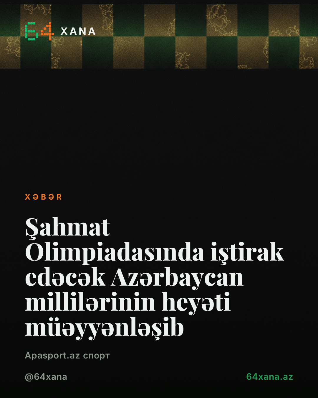 Olimpiadasında iştirak edəcək Azərbaycan millilərinin heyəti müəyyənləşib