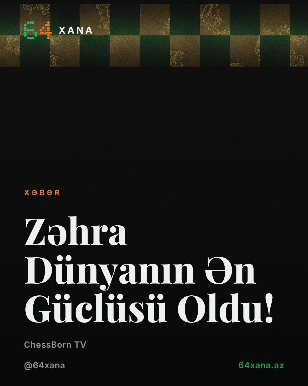 Zəhra Dünyanın Ən Güclüsü Oldu!