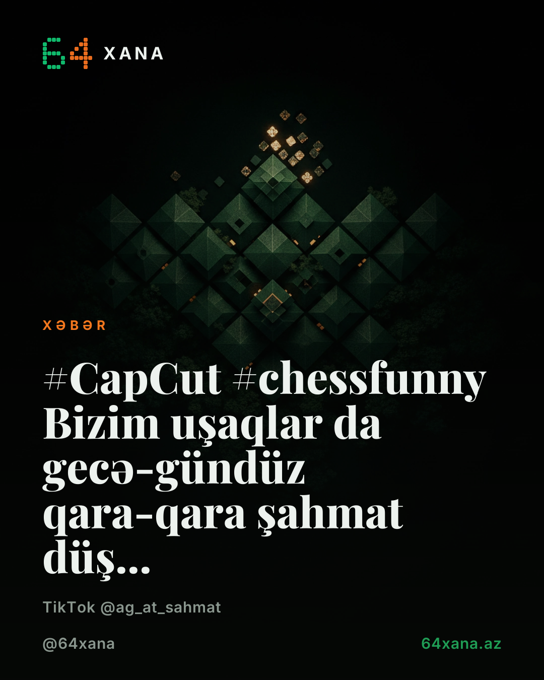 Bizim uşaqlar da gecə-gündüz qara-qara şahmat düş...