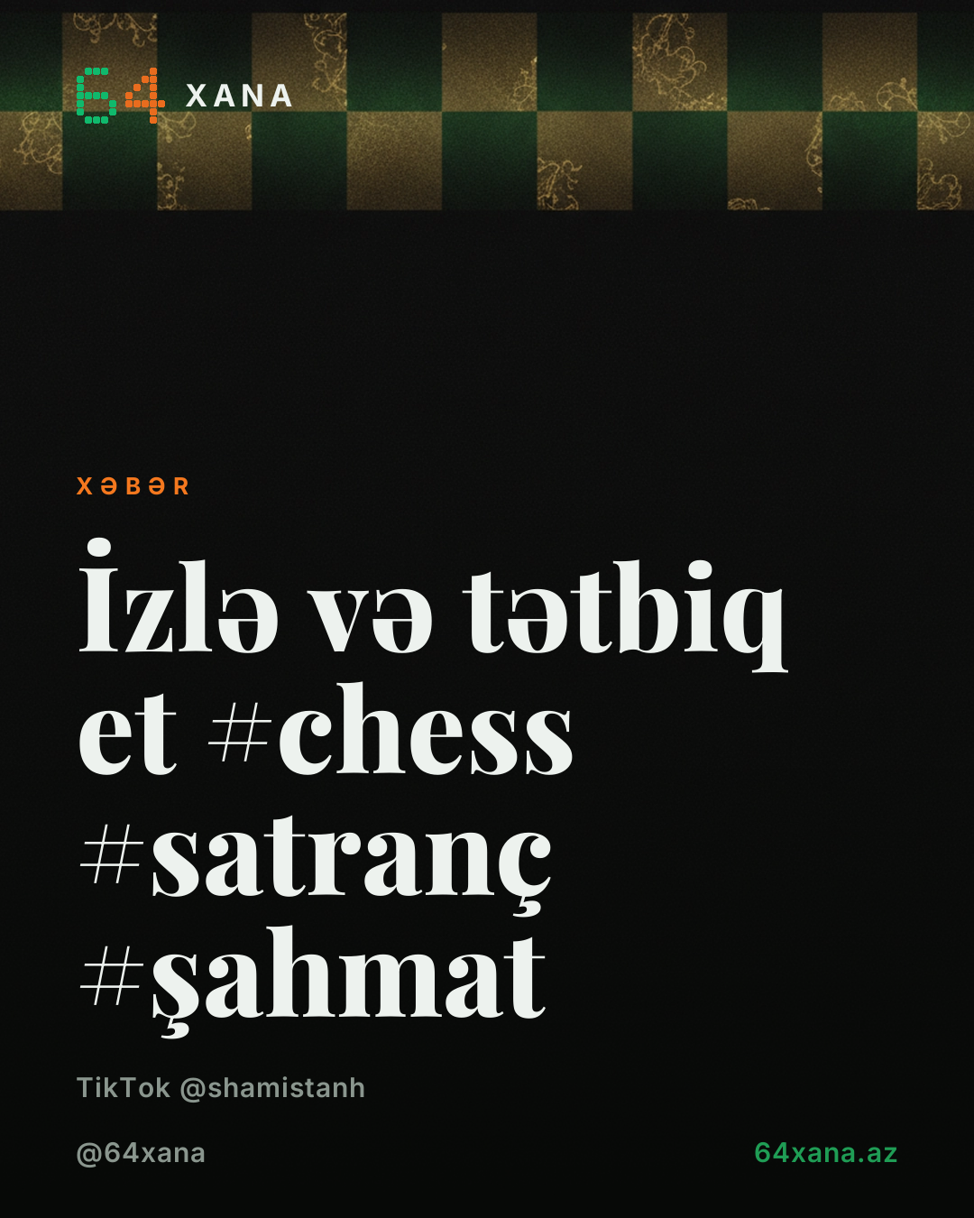 İzlə və tətbiq et #chess #satranç #şahmat
